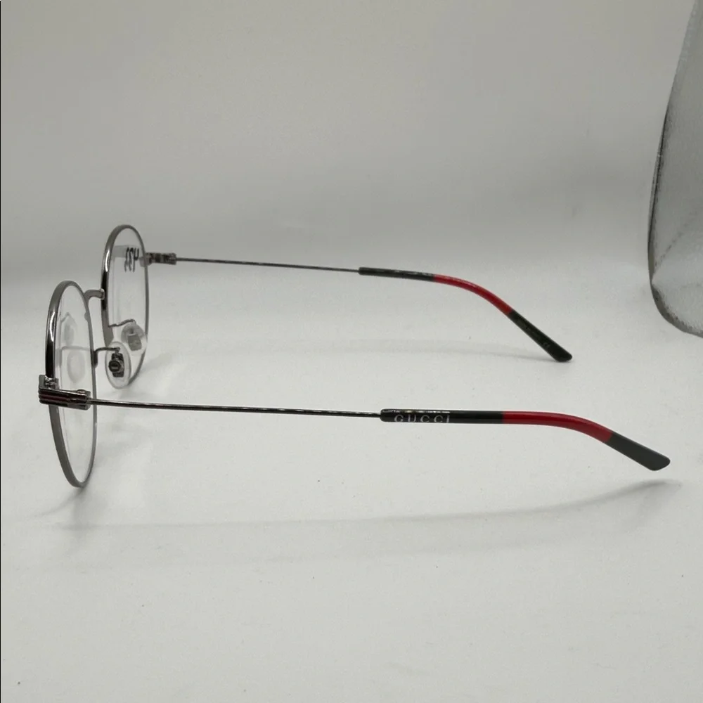 Gucci Black and Red Round Eyeglasses GG1051OK No Case